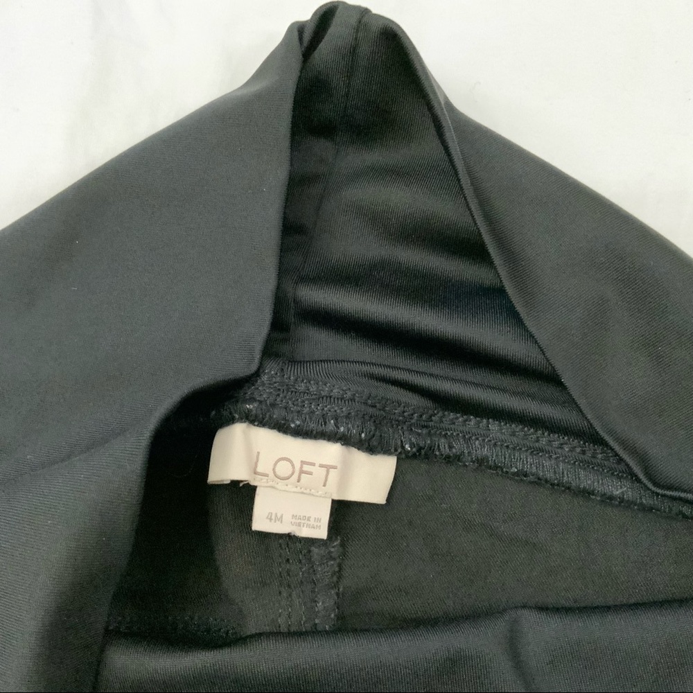 LOFT Maternity Jeans Skinny Dark Wash Stretch Full Panel Black Size 4M - Picture 3 of 11